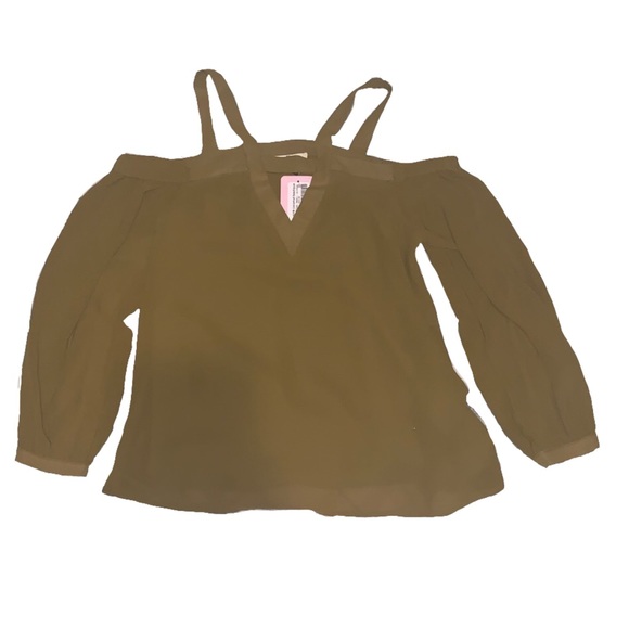 Entro off the shoulder olive top - Picture 1 of 6